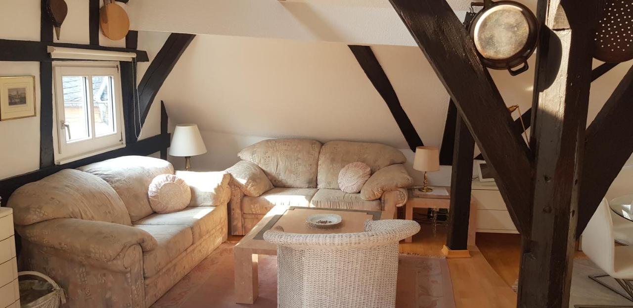 Penthouse Im Historischen Fachwerkhaus Mit Grosser Dachterrasse An Zentralster Lage Boppard Extérieur photo